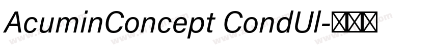 AcuminConcept CondUl字体转换